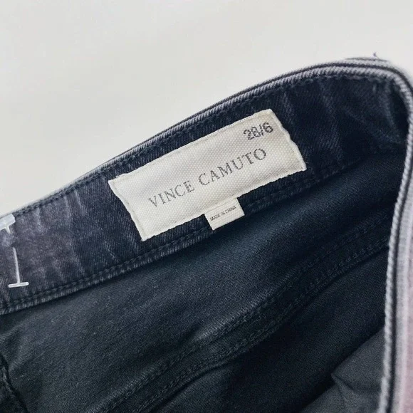 Vince Camuto Size 28 6 Black Studded High Rise Cropped Jeans - Picture 4 of 5